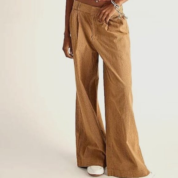 Free People Pants - FREE People Make a Stand Seersucker Pants, Size Medium